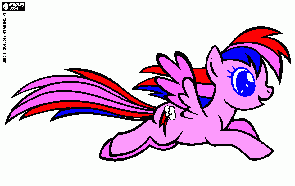 Omalovánka Rainbow dash